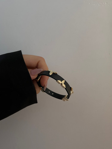 دستبند چرم لویی ویتان مشکی